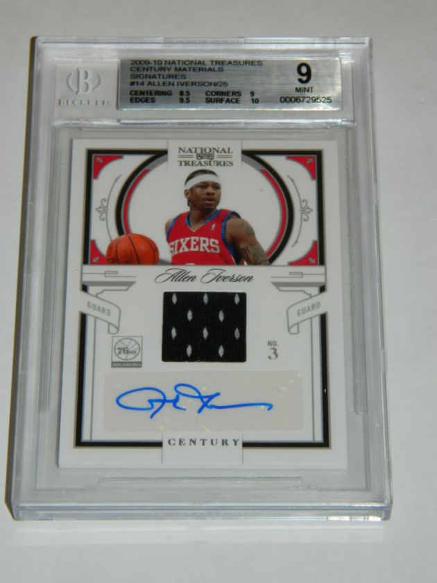   National Treasures Century Materials Signature Autograph ALLEN IVERSON