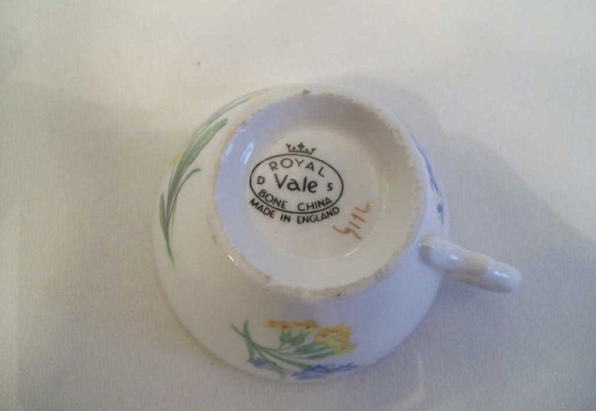 Vintage Royal Vale Bone China, England, Tea Cup & Saucer  