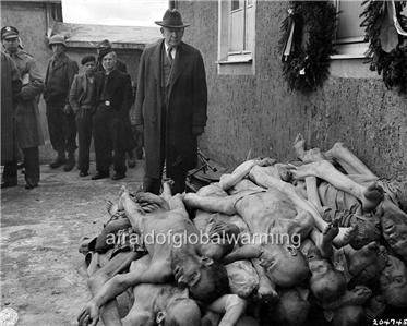 Photo 1945 US Senator Viewing Bodies at Buchenwald Concentration Camp 