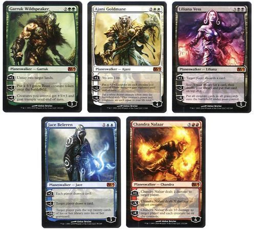 PLANESWALKER SET MTG GARRUK JACE LILIANA AJANI CHANDRA  