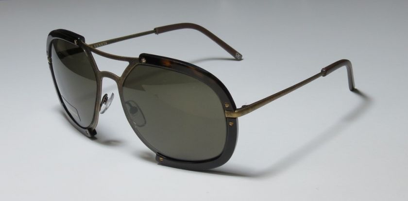 NEW BOTTEGA VENETA 70 ANTIQUE GOLD/TORTOISE/GRAY SUNGLASS/SUNNIES 