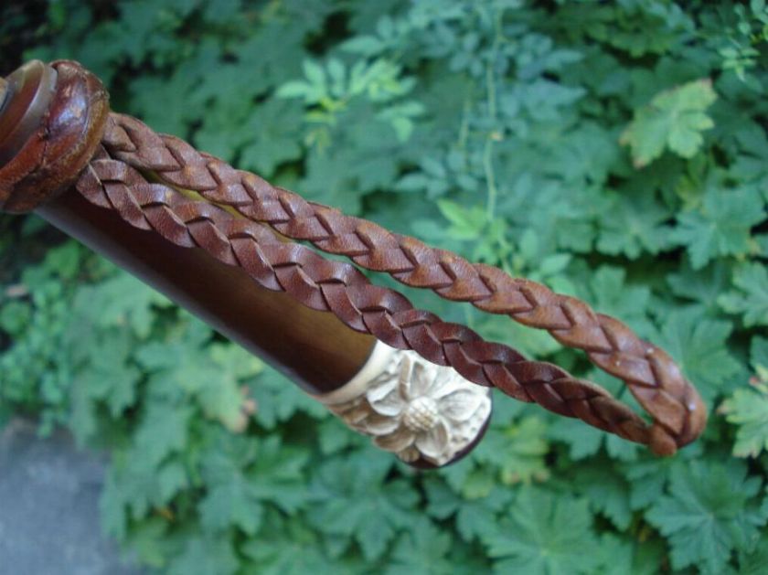 1920s VICTORIAN ERA LADY UMBRELLA w/RED AMBER  