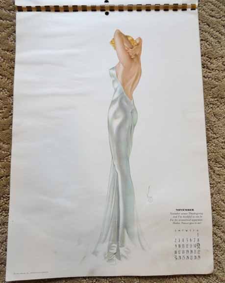 1940 Pin Up Original Calendar Varga Art  