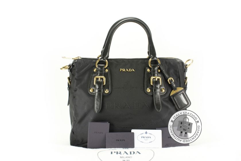 MPRS (NEW) PRADA BN1983 UWC NYLON JACQUARD BAULETTO NYLON BAG GHW 