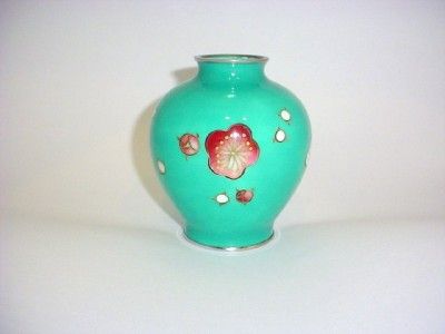 Description An Ando signed Japanese cloissone vase with a floral 