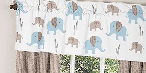 BLUE AND BROWN ELEPHANT BABY BEDDING 9p CRIB SET FOR NEWBORN BOY BY 