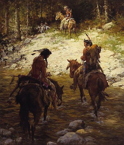 Howard Terpning Crossing Medicine Lodge Creek LTD Print  