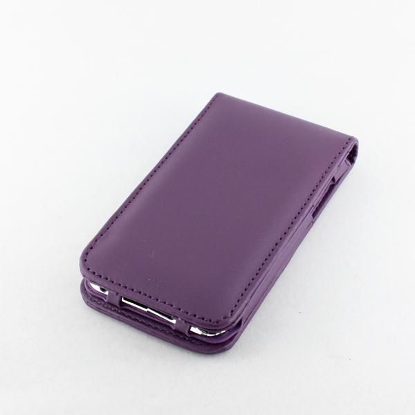 PURPLE LEATHER FLIP CASE COVER WALLET FOR IPOD TOUCH 4TH GEN 4G