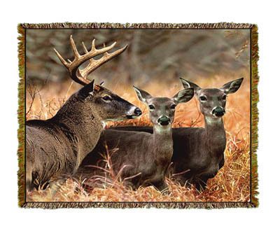 Mill Street Design Buck With Doe Wildlife Deer Throw  