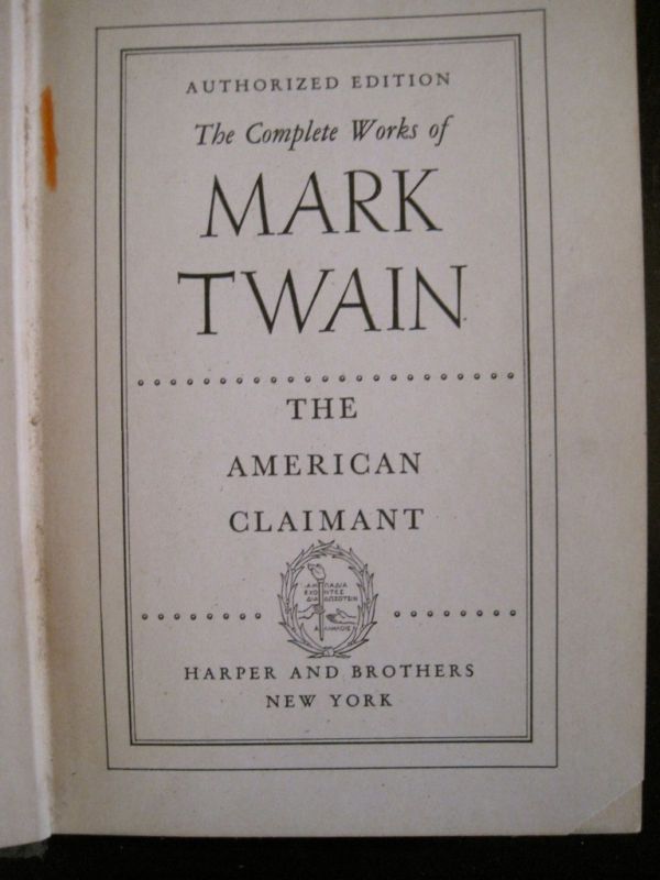 The American Claimant by Mark Twain  