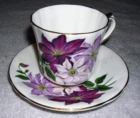 Society Fine Bone China, Cup & Saucer, Poinsettia  