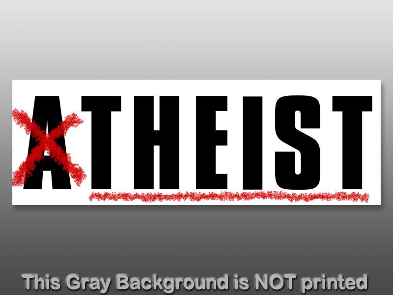   Sticker  God christian decal anti athiest jesus fun funny faith jc