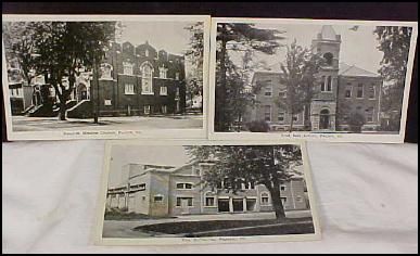 OLD PHOTO POSTCARDS~3~PAXTON IL~CHURCH~COLISEUM~SCHOOL  