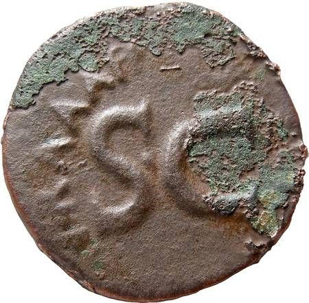  ancient roman coin augustus ae as senatorial coinage obverse caesar 