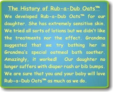 RUB A DUB OATS Natural Baby Oatmeal Bath Powder  