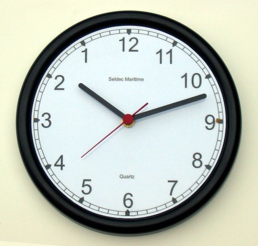 BACKWARD CLOCK Black Frame  