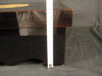   VINTAGE LARGE NASHI JI LACQUERED BOX BAKO WAVES URUSHI GOLD KIN MAKIE