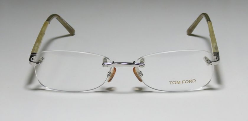 NEW TOM FORD TF 5081 54 17 135 SILVER/GREEN RIMLESS EYEGLASSES/GLASSES 