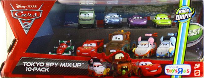 CARS 2 DISNEY PIXAR TOKYO SPY MIX UP 10 CAR SET  