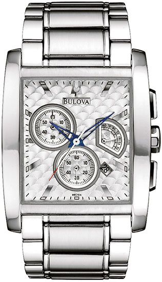 Bulva Silver Dial Chronograph Mens Watch 96C104  