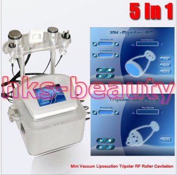 in 1 Cavitation Ultrasonic Liposuction Tripolar RF Roller Slimming 