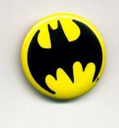 Batman 1 3/4 Inch Yellow & Black Signal DC Button  