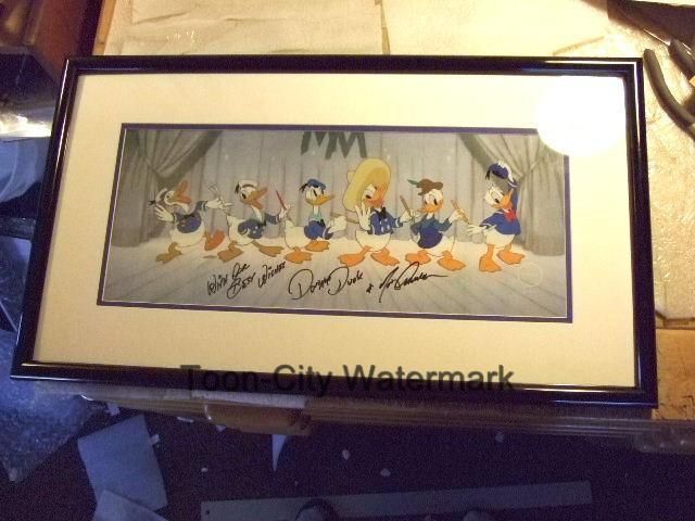 Donald Through the Years Disney Sericel NEW HAND SIGNED  