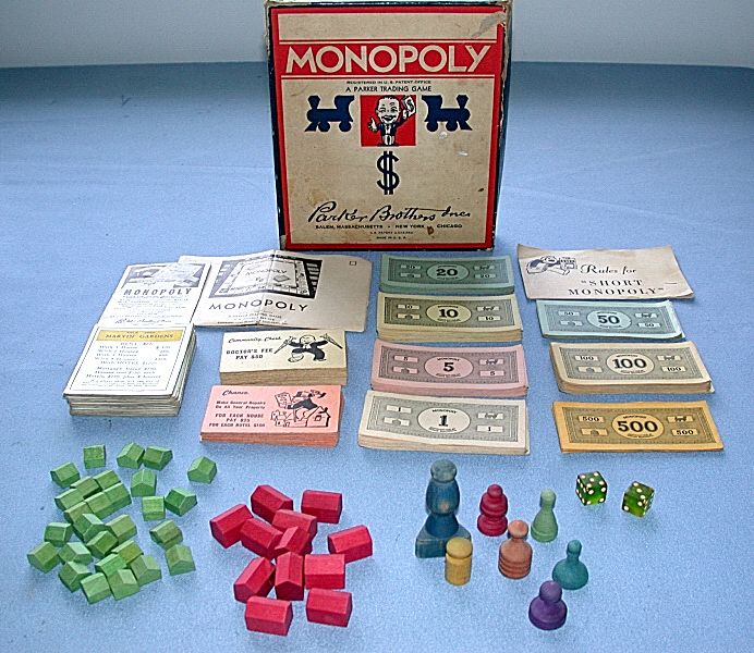   1936 Rare Monopoly Set of Piece If You Have The Board, I Have The Rest