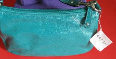 NWT Authentic Small Coach Purse / Handbag Wristlet Jade 884830974126 