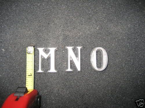 Foundry pattern letter M, N, O aluminum 3/4 L 1/8 th  