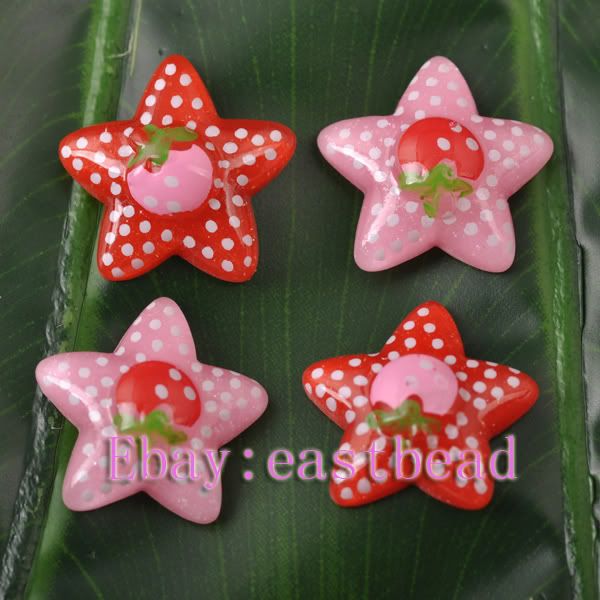 FREE SHIP 200pcs Resin Lovely Star Flatbacks E6517 19mm  