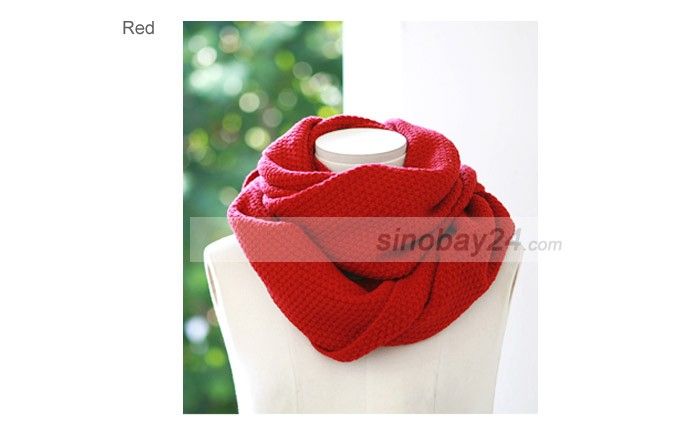 H62005 Circle Ring Infinity Women Scarf Winte Acrylic  