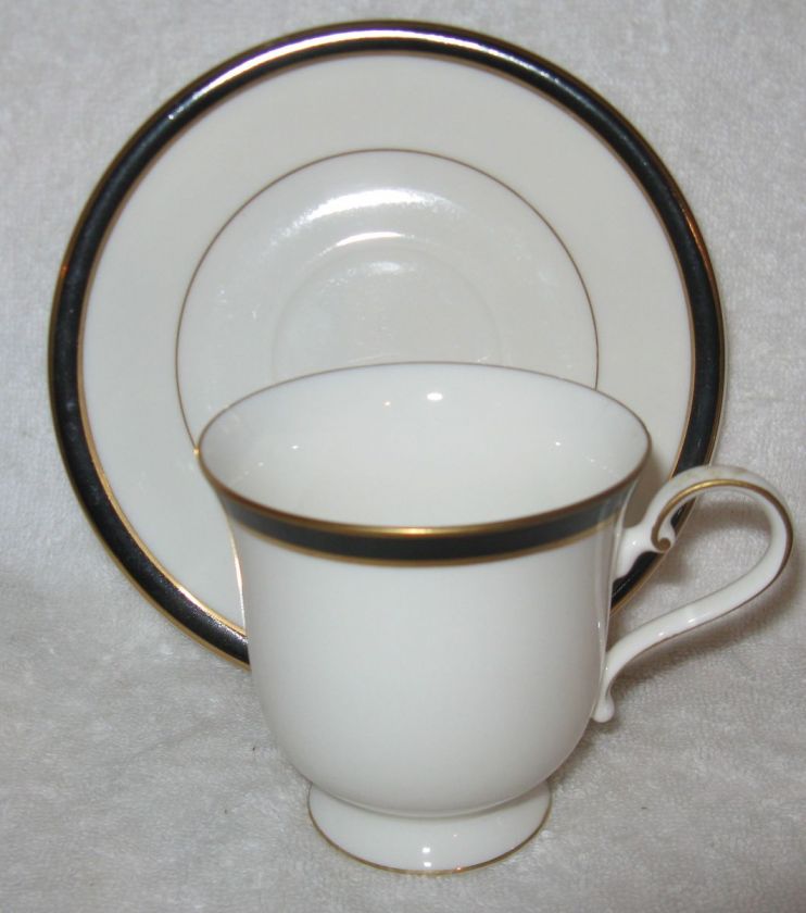 Mikasa Black Tie Petite Bone Cup and Saucer  