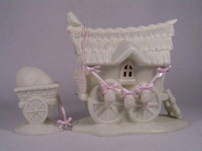 Dept 56 Snowbunnies Woodland Wagon RARE OLD Lite NIB  