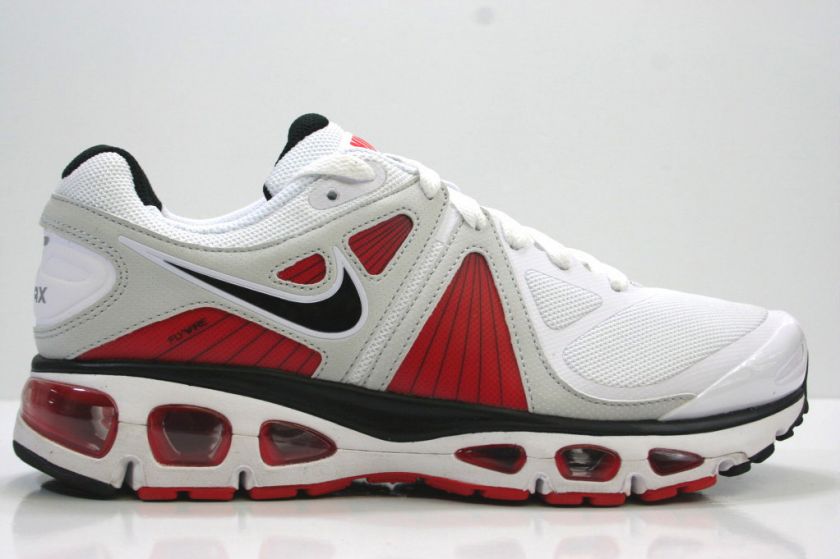 NIKE AIR MAX TAILWIND + 4 RUNNING WHITE BLACK RED 3 2 1 Sz 8   13 