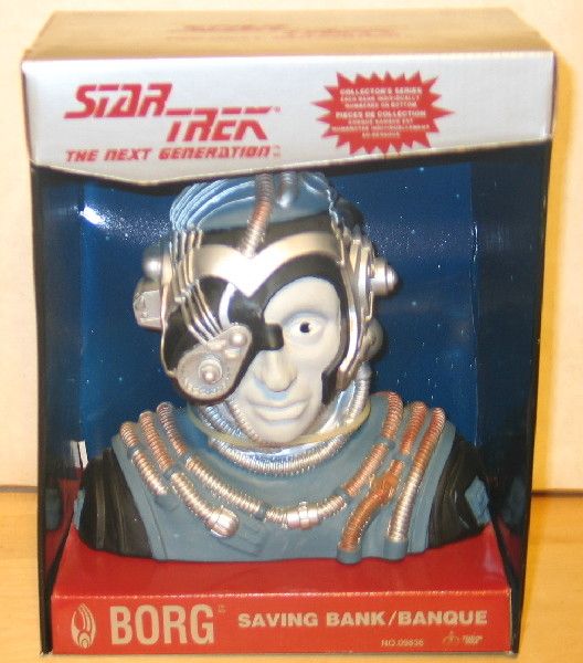 Star Trek Next Generation Borg Head Coin Bank 1993 MIB  