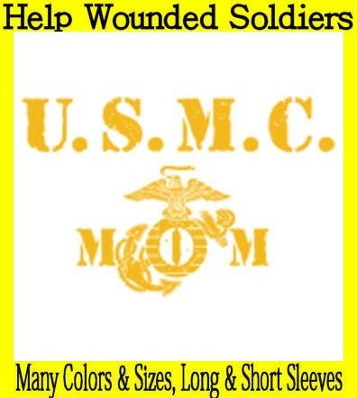   MOM~MOTHER~US MARINES SYMBOL~SEMPER FI~FEW~PROUD~T SHIRT  