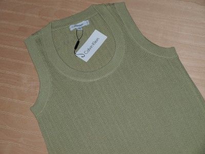 CALVIN KLEIN Sweater Vest Light Green M Retail $68 NWT  