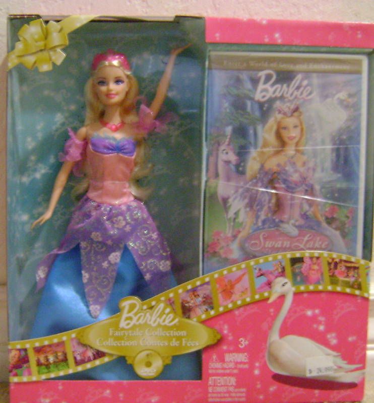 BARBIE SWAN LAKE PRINCESS ODETTE DOLL & DVD GIFTSET  