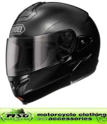 SHOEI MULTITEC MOTORCYCLE MOTORBIKE HELMET BLACK LARGE  