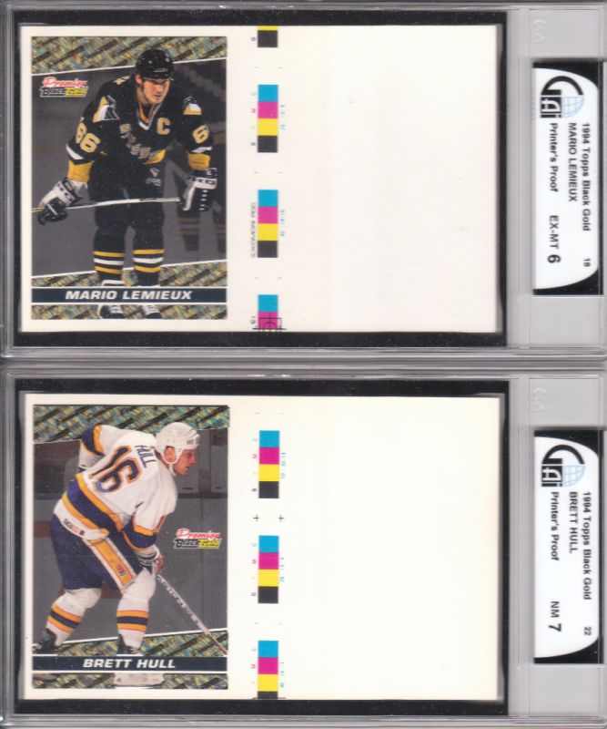 BRETT HULL 1994 Topps Black Gold PROOF PANEL Very RARE  