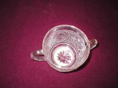 Vintage, two handled, sugar bowl only, made by Anchor Hocking Glass 