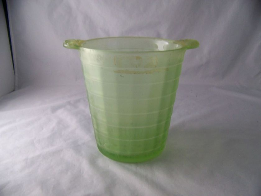   CO. FRIGIDAIRE ICERVER FROSTED GREEN TWO HANDLE ICE BUCKET  