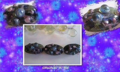 LARGE FOCAL BUMPY GLASS LAMPWORK CRAFT JEWELRY BEADS  