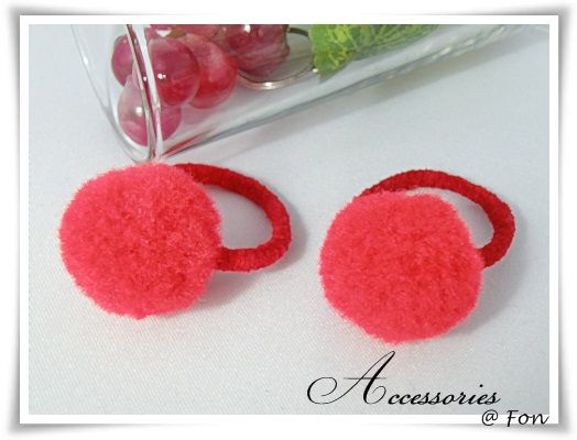 Pom Poms Hair Tie Ponytail Holder So cute For Baby   