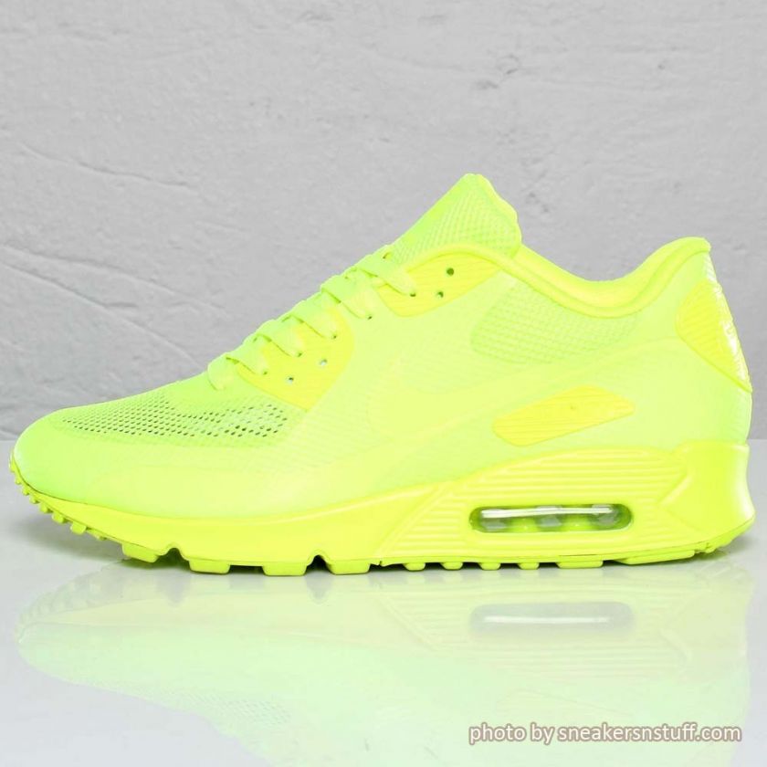 NIKE AIR MAX 90 HYPERFUSE PREMIUM VOLTAGE YELLOW NEON HYP PRM RUNNING 