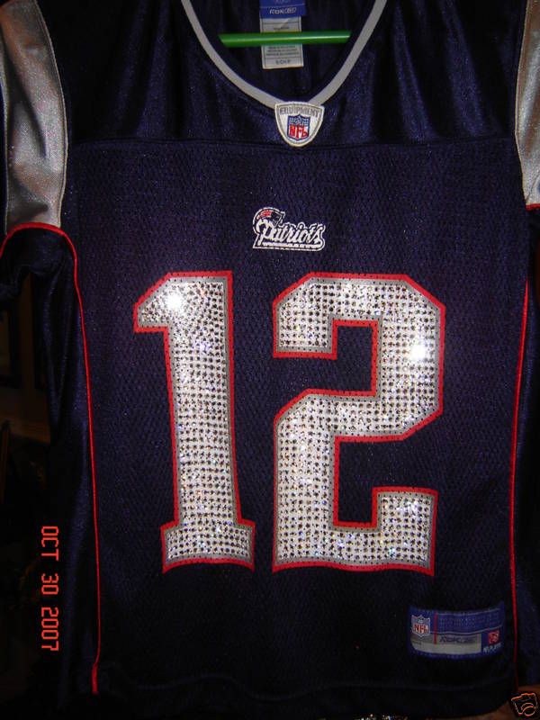 CUSTOMIZED SWAROVSKI STONED FOOTBALL JERSEY  