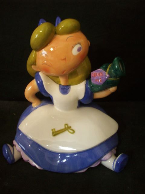 ALICE IN WONDERLAND TEAPOT CREAMER SUGAR SET MIB #C75  