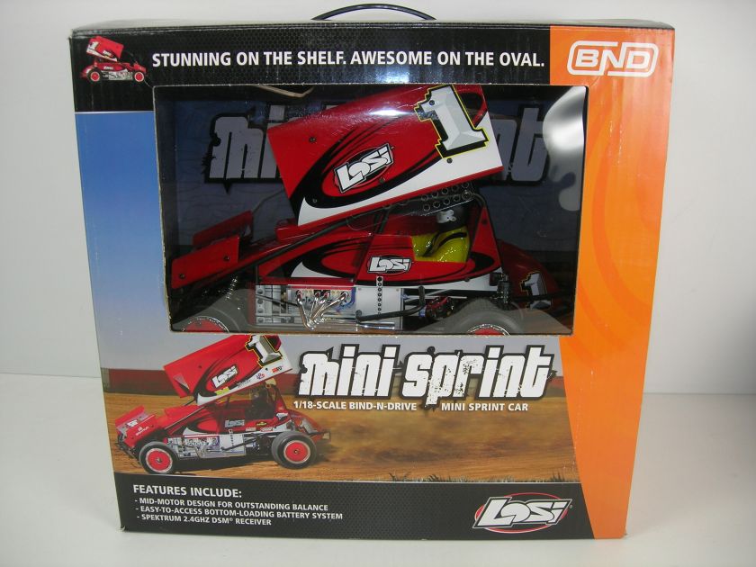 New 1/18 Mini Sprint Bind N Drive RC Car losb0206bd  