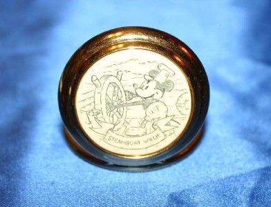 Vintage Colibri Steamboat Willie Mickey Mouse Pocket Watch in Case 